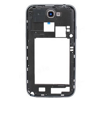 Marco Soporte Plástico Trasero Gris Galaxy Note 2 N7105
